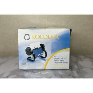 Rolodex® Mini Classic Rotary Card File, 1 3/4" X 3 1/4", 250 Cards, Black